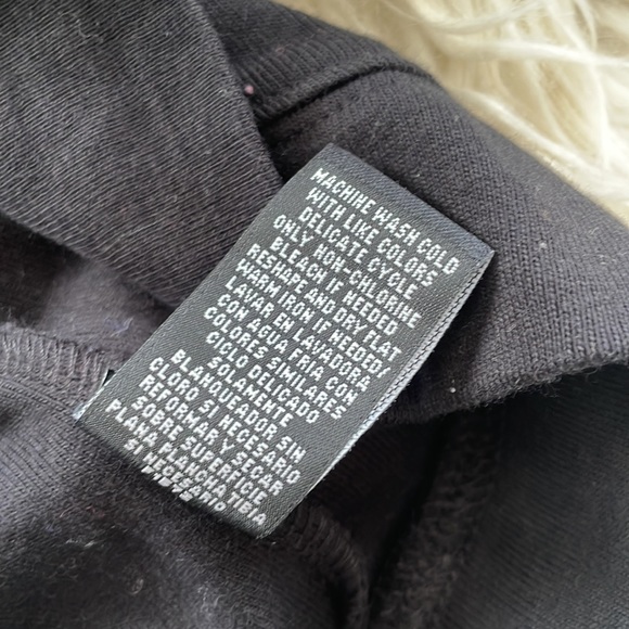 Rafaella black two piece crewneck top petit coat jacket sweater open cardigan - Picture 9 of 17